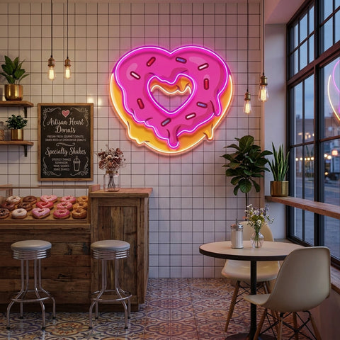 Love Doughnut Cream LED Neon Sign Light Pop Art