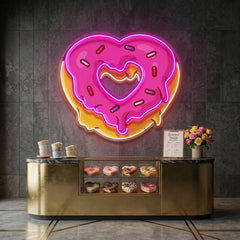 Love Doughnut Cream LED Neon Sign Light Pop Art