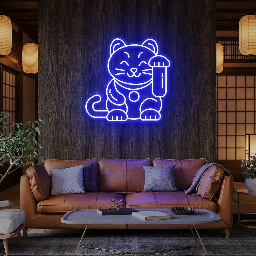 Lucky Cat Led Neon Sign Light