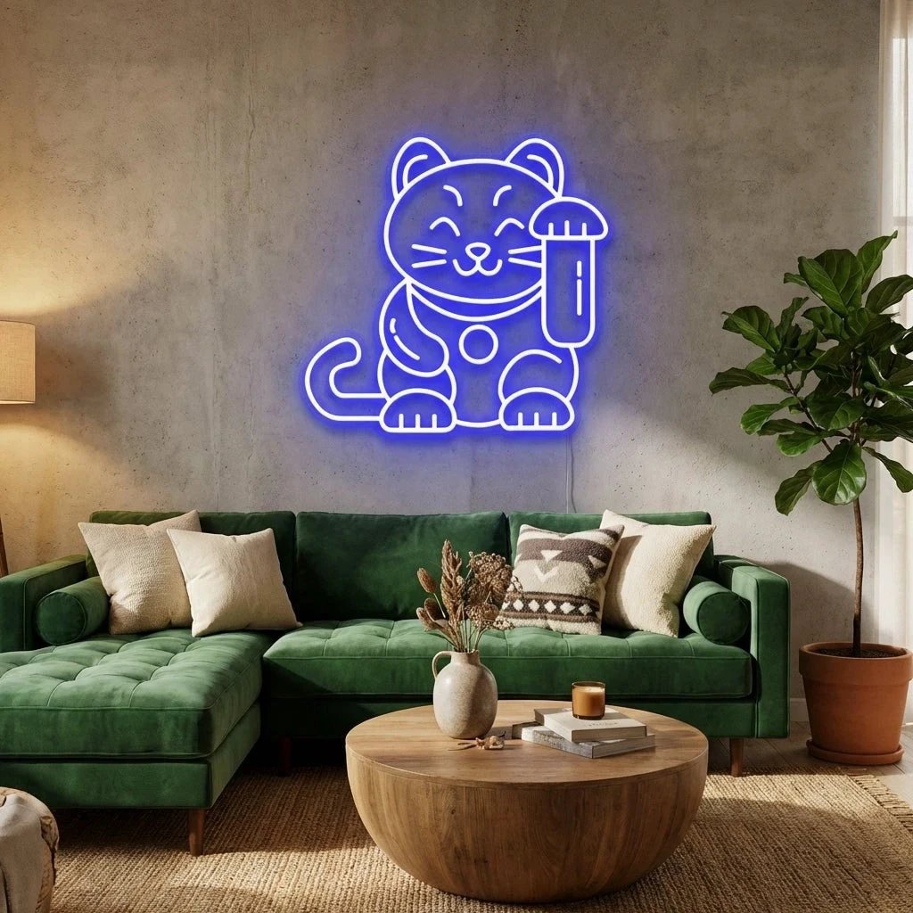 Lucky Cat Led Neon Sign Light