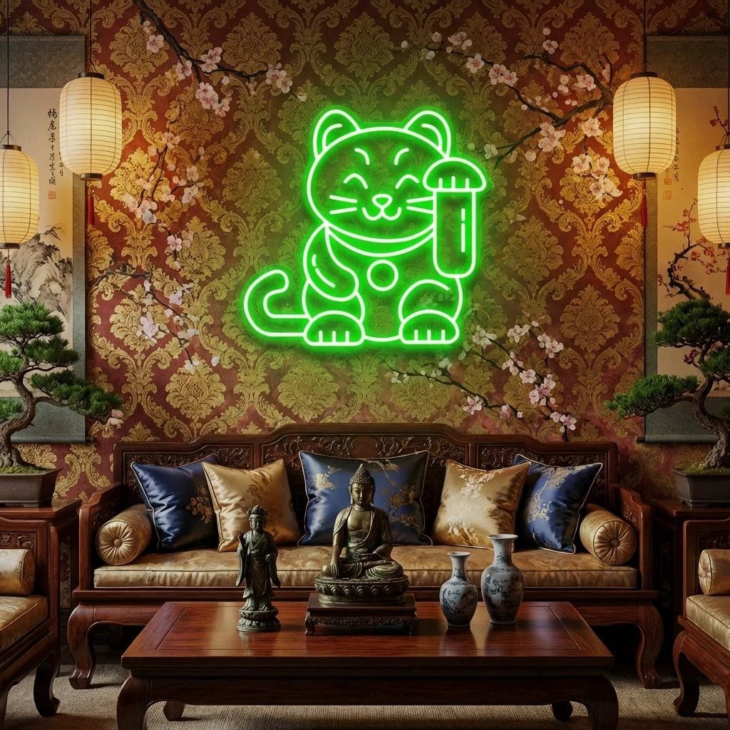 Lucky Cat Led Neon Sign Light