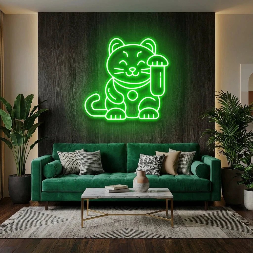 Lucky Cat Led Neon Sign Light