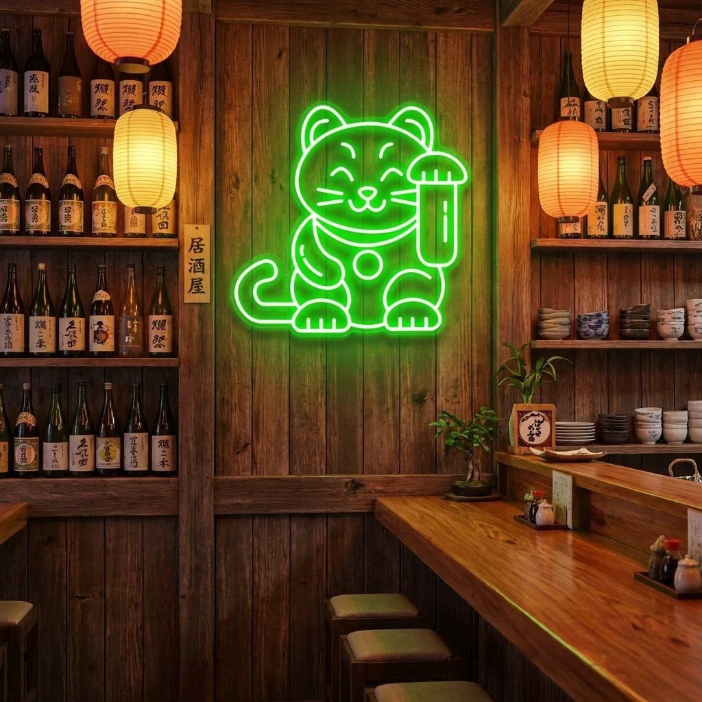 Lucky Cat Led Neon Sign Light