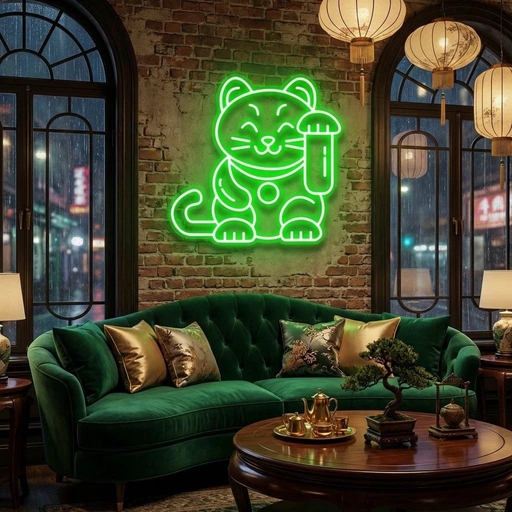 Lucky Cat Led Neon Sign Light