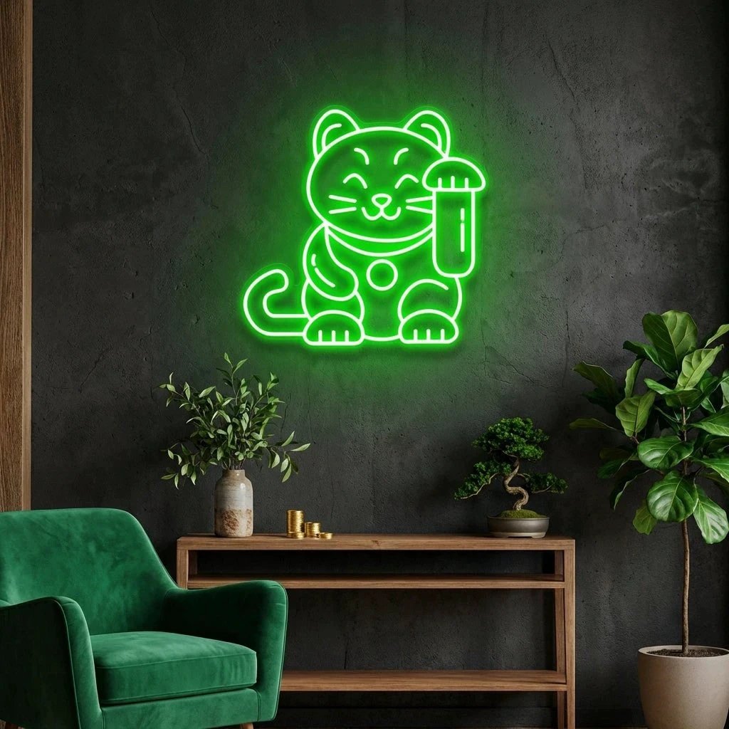Lucky Cat Led Neon Sign Light