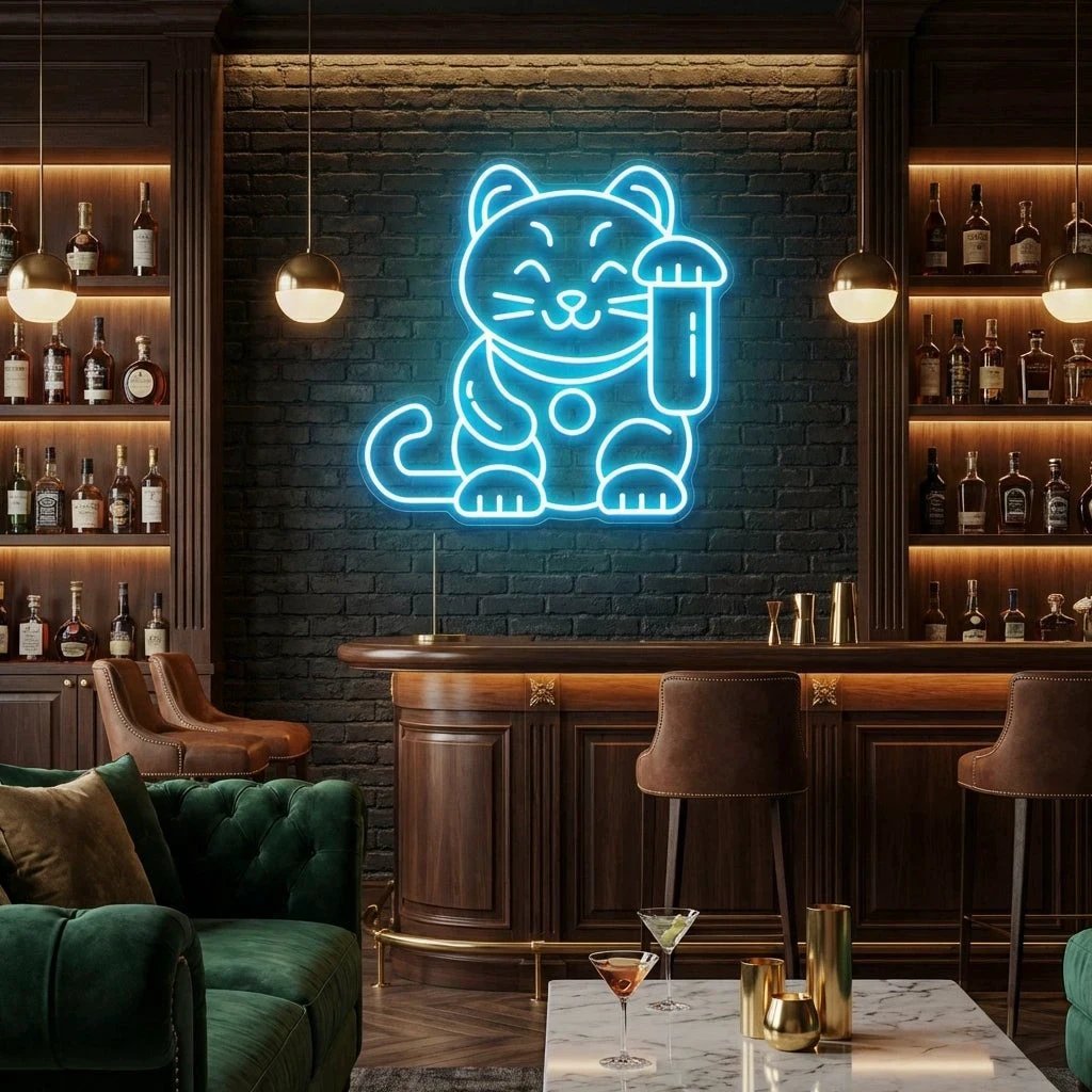 Lucky Cat Led Neon Sign Light