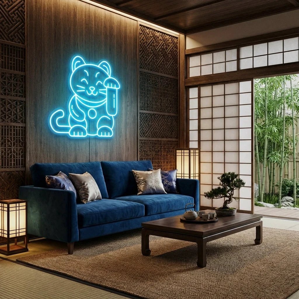 Lucky Cat Led Neon Sign Light
