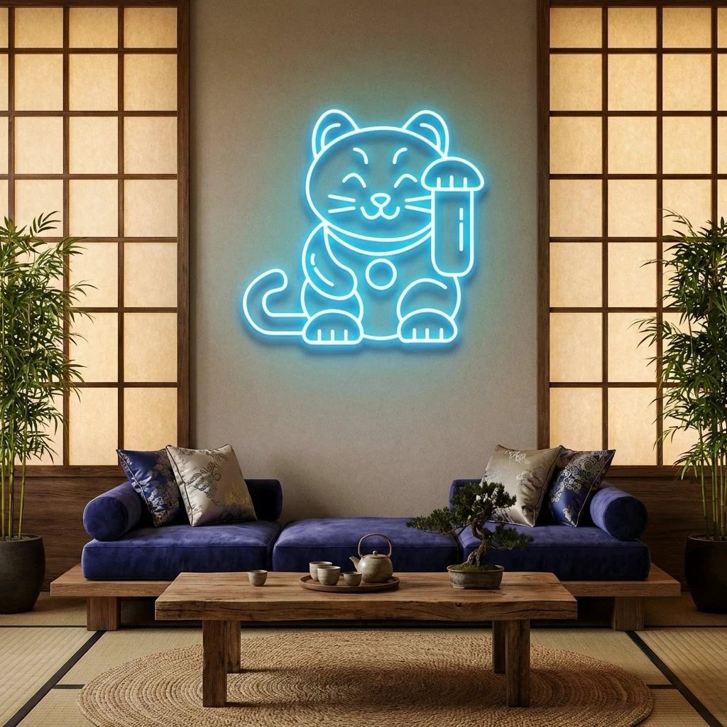Lucky Cat Led Neon Sign Light