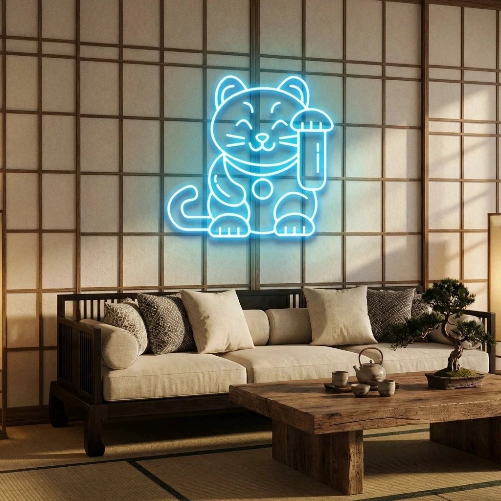 Lucky Cat Led Neon Sign Light