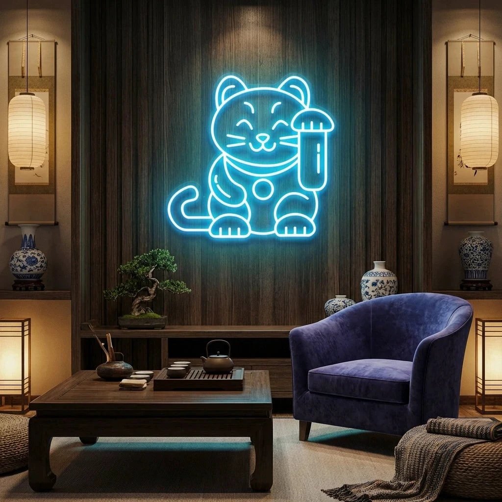 Lucky Cat Led Neon Sign Light