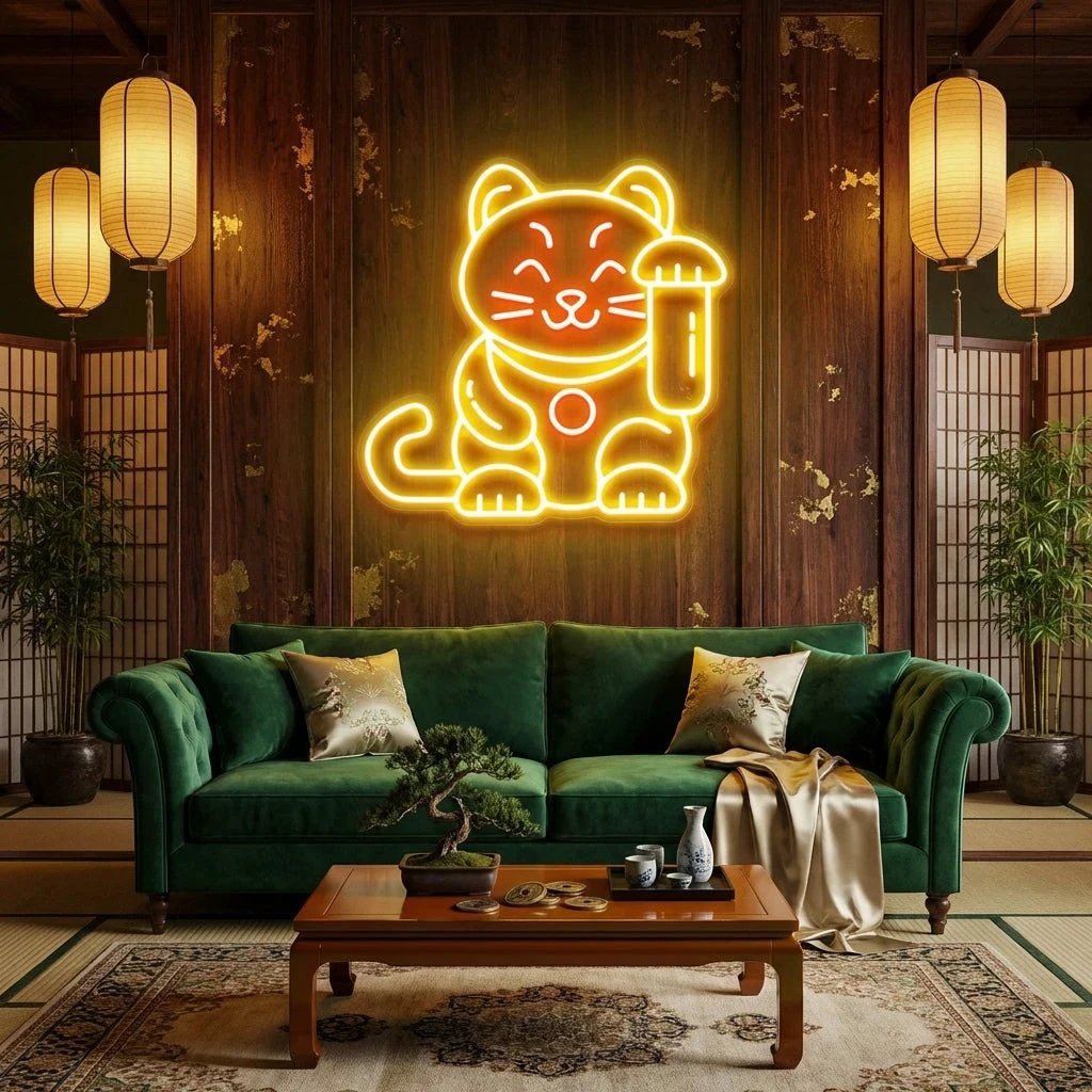 Lucky Cat Led Neon Sign Light
