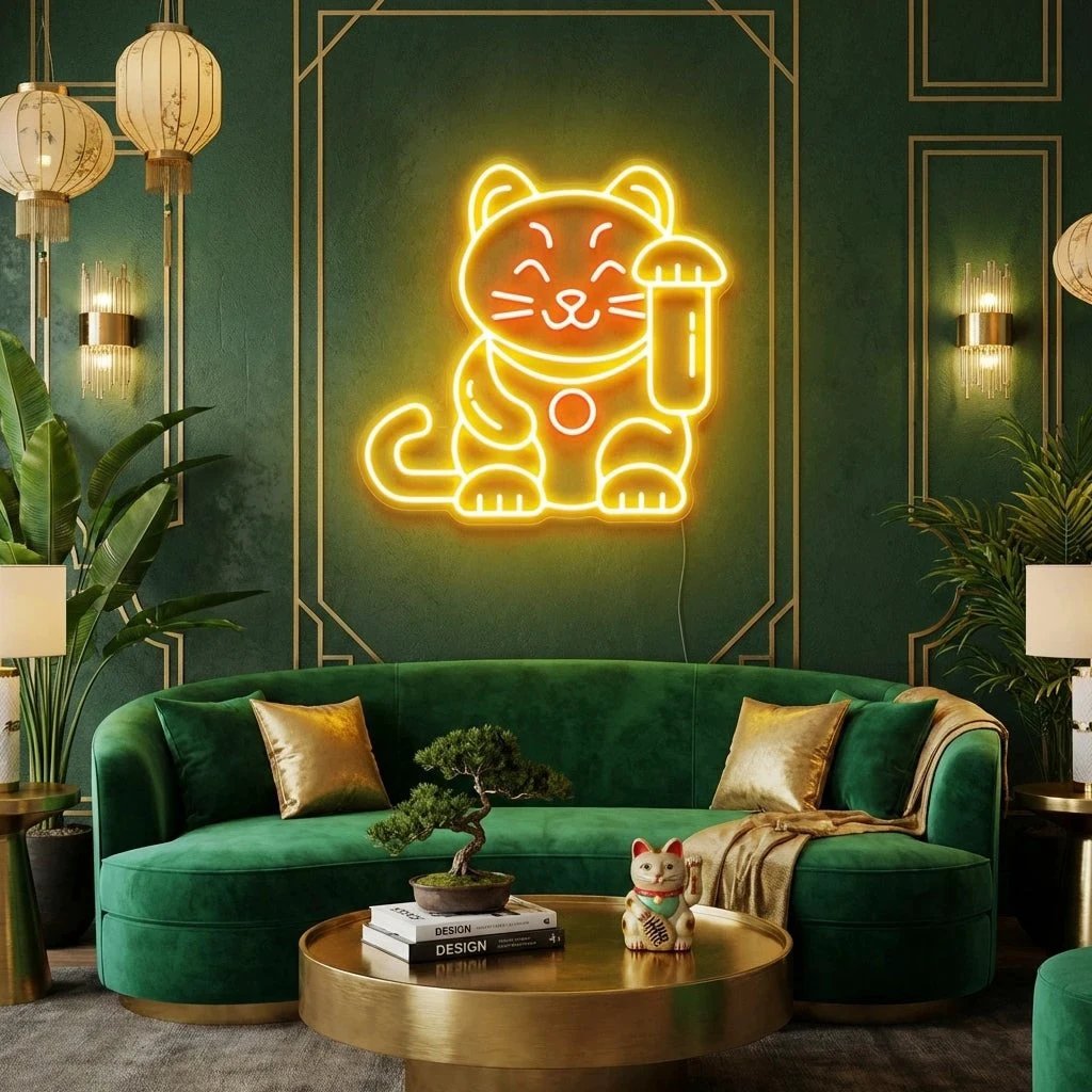 Lucky Cat Led Neon Sign Light