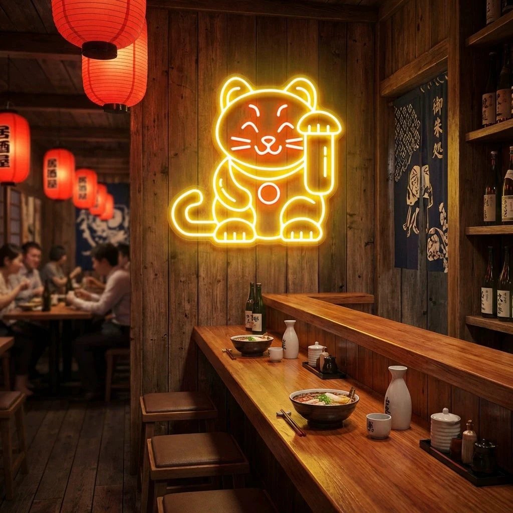 Lucky Cat Led Neon Sign Light