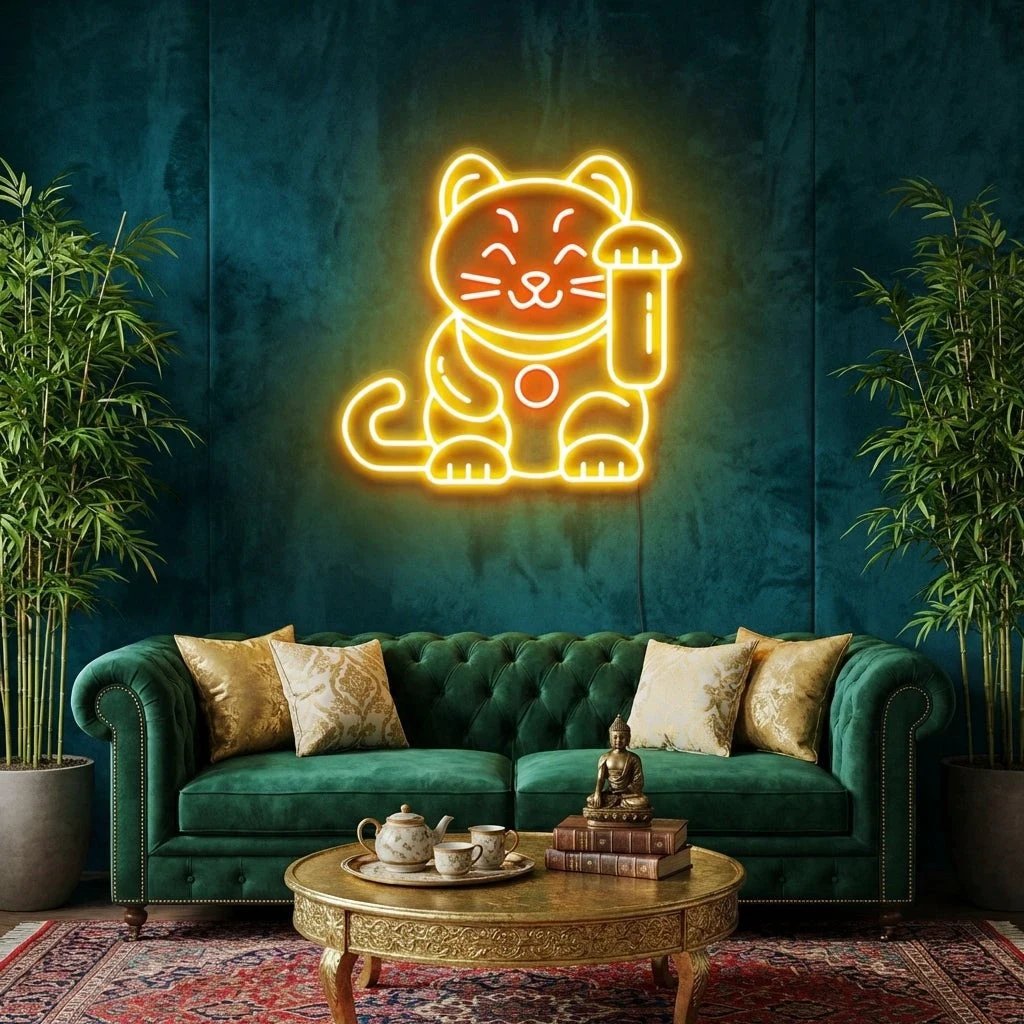 Lucky Cat Led Neon Sign Light