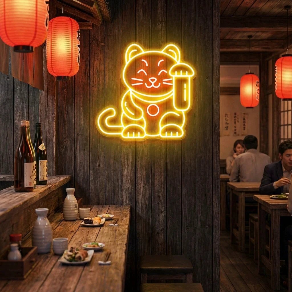 Lucky Cat Led Neon Sign Light