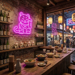 Lucky Cat Led Neon Sign Light