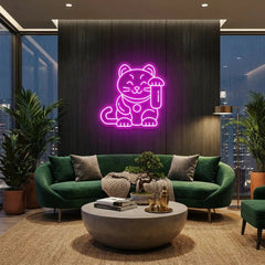 Lucky Cat Led Neon Sign Light