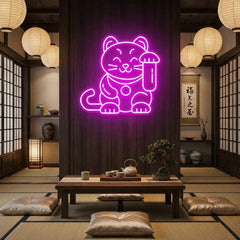 Lucky Cat Led Neon Sign Light