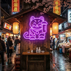 Lucky Cat Led Neon Sign Light