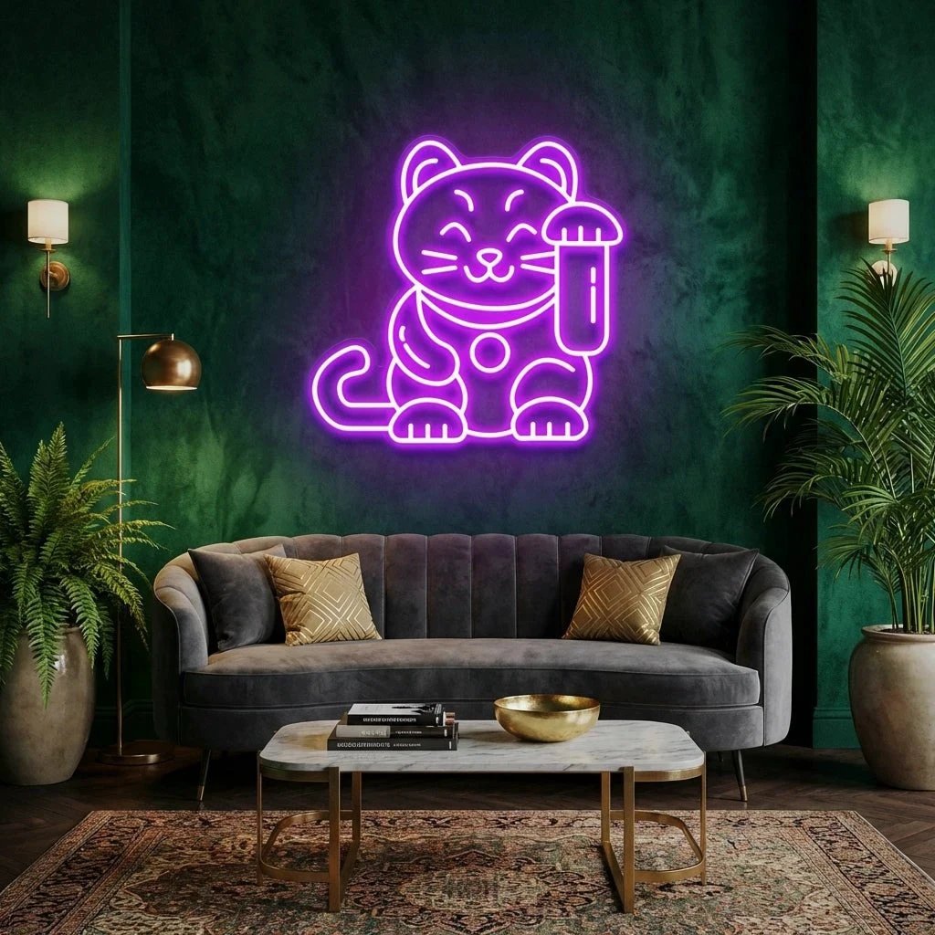 Lucky Cat Led Neon Sign Light