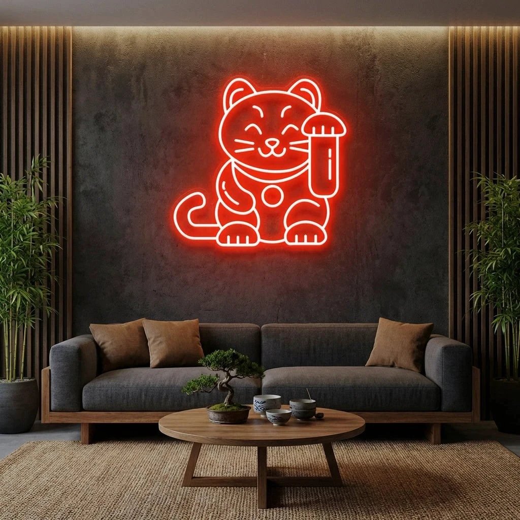 Lucky Cat Led Neon Sign Light