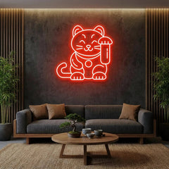 Lucky Cat Led Neon Sign Light