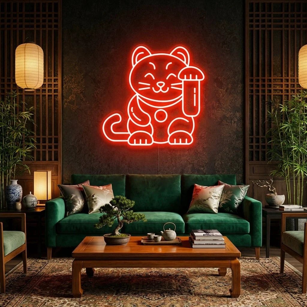 Lucky Cat Led Neon Sign Light