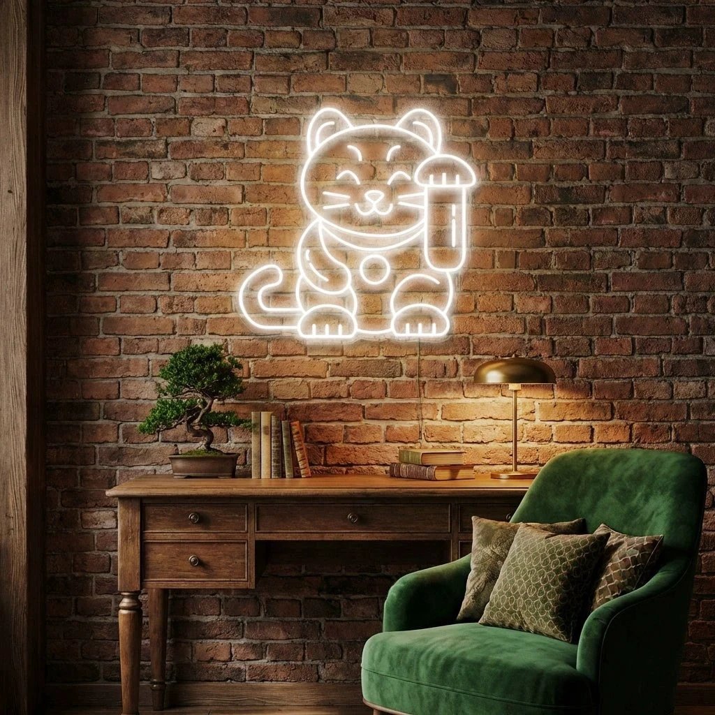 Lucky Cat Led Neon Sign Light