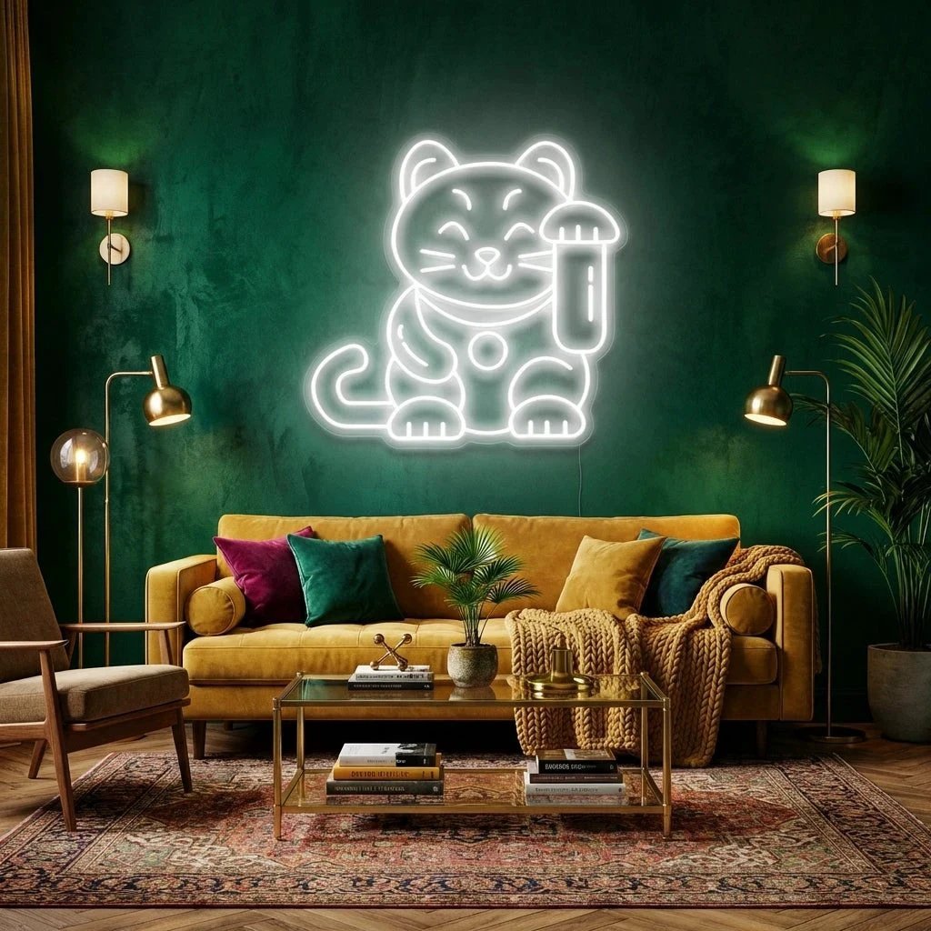 Lucky Cat Led Neon Sign Light