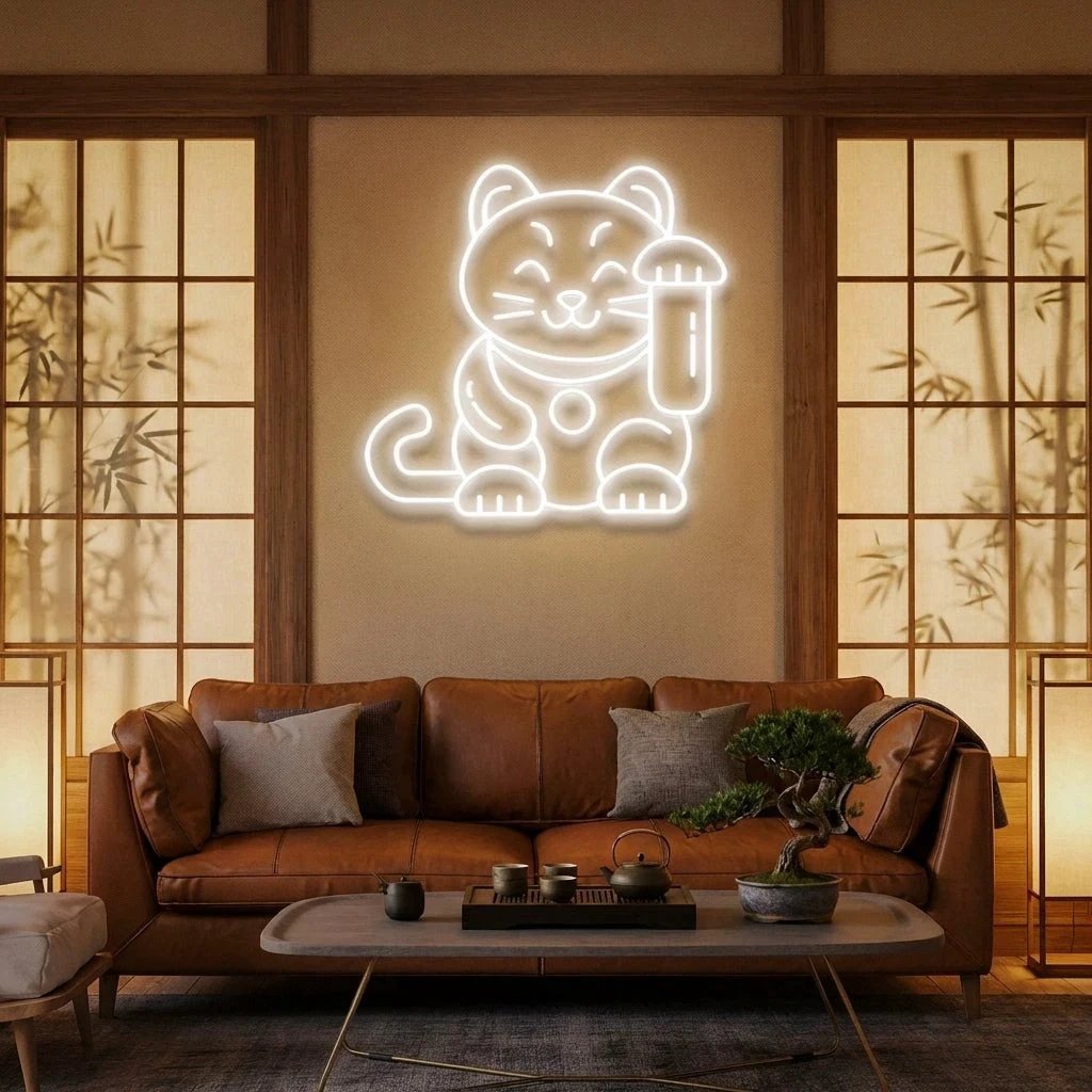 Lucky Cat Led Neon Sign Light