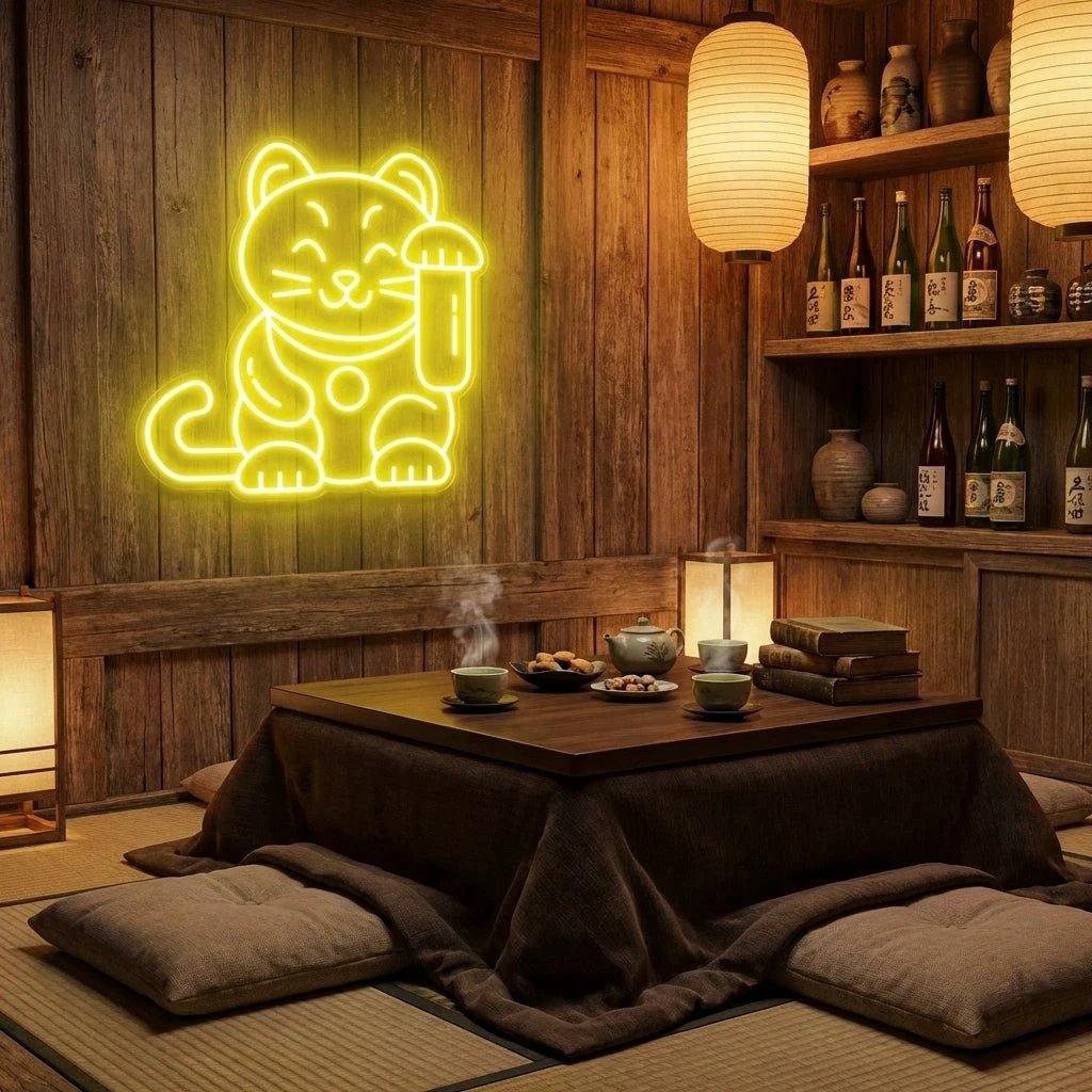 Lucky Cat Led Neon Sign Light