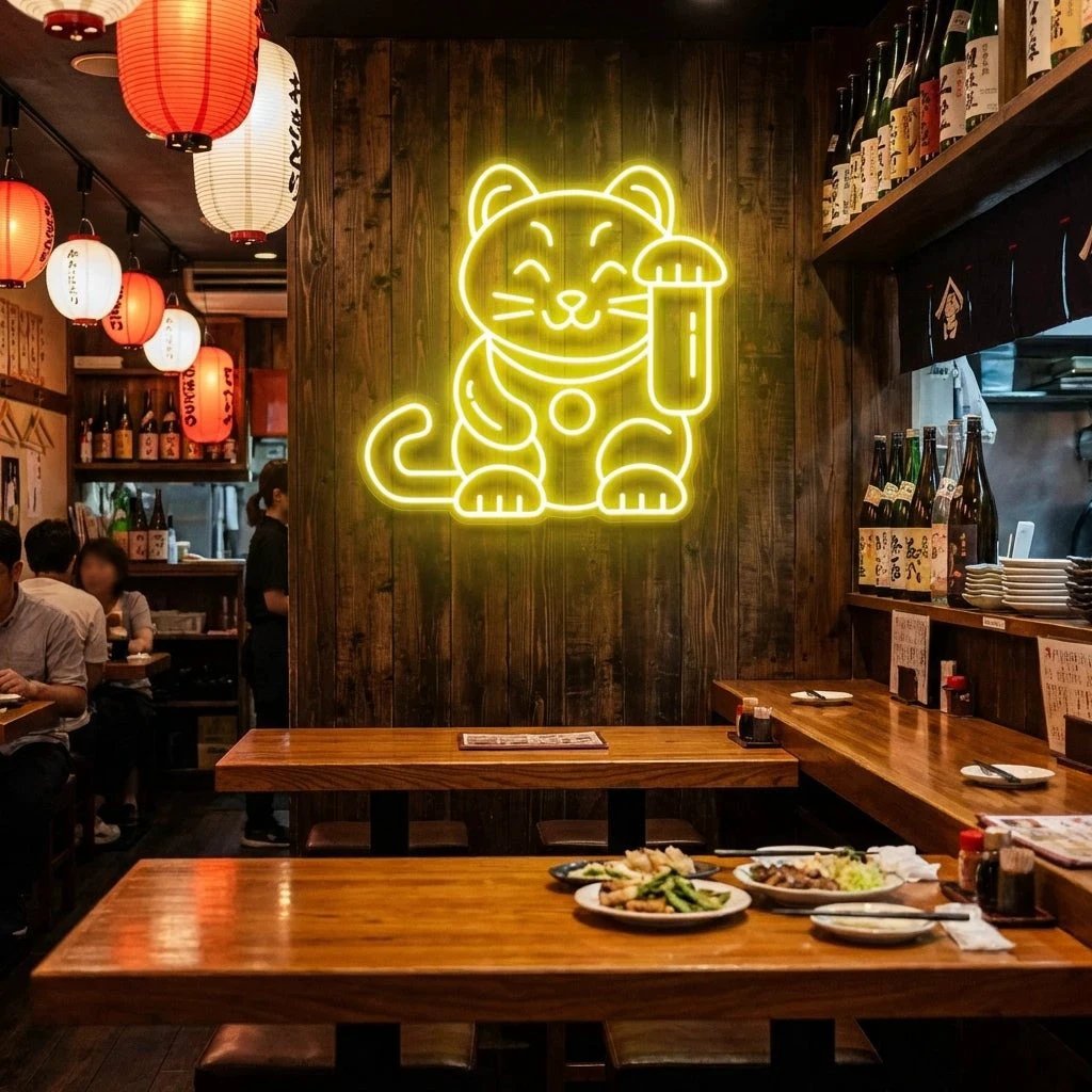 Lucky Cat Led Neon Sign Light