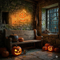 Halloween Pumpkin Neon Sign – LED Wall Light for Spooky Party & Haunted House Decor