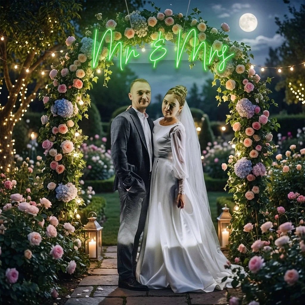 Mr Mrs Led Neon Sign Light