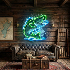 Magic Fishing Frame LED Neon Sign Light Pop Art