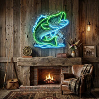 Magic Fishing Frame LED Neon Sign Light Pop Art