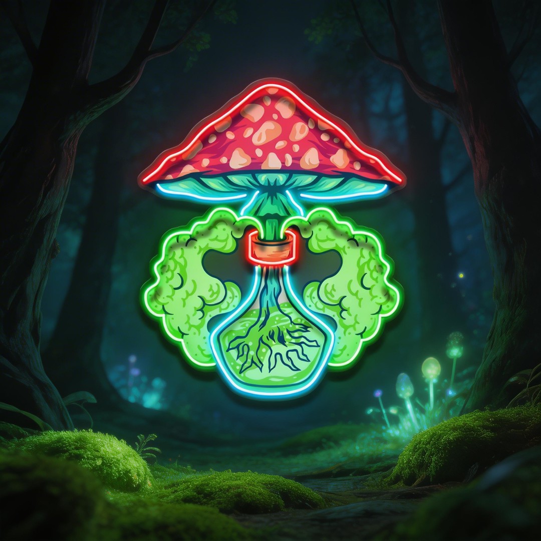 Magic Potion Shroom LED Neon Sign Light Pop Art