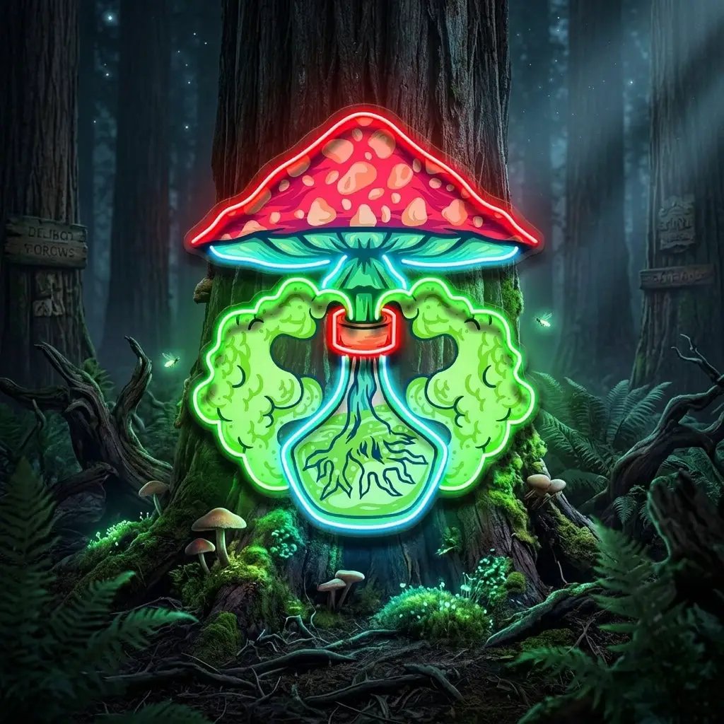 Magic Potion Shroom LED Neon Sign Light Pop Art