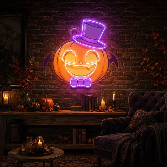 Magician Pumpkin LED Neon Sign Light Pop Art