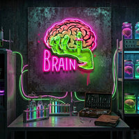 Make Your Brain LED Neon Sign Light Pop Art