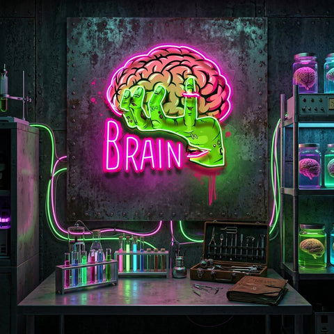Make Your Brain LED Neon Sign Light Pop Art