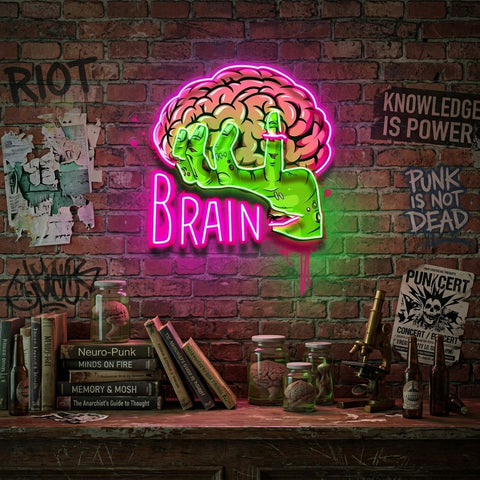 Make Your Brain LED Neon Sign Light Pop Art