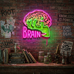 Make Your Brain LED Neon Sign Light Pop Art