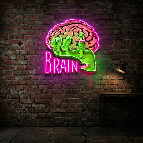 Make Your Brain LED Neon Sign Light Pop Art