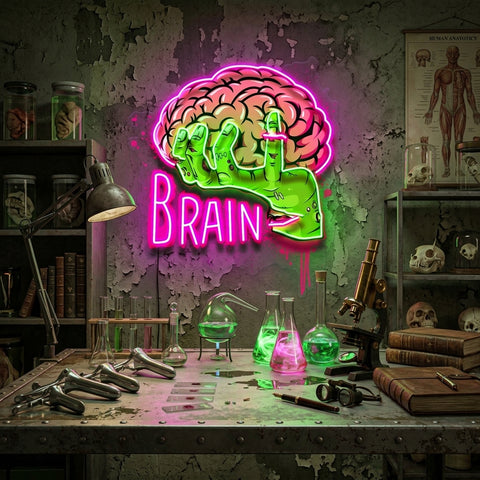 Make Your Brain LED Neon Sign Light Pop Art