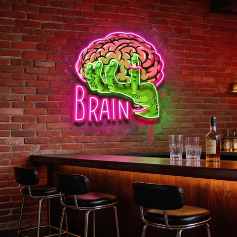 Make Your Brain LED Neon Sign Light Pop Art