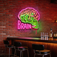 Make Your Brain LED Neon Sign Light Pop Art