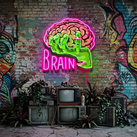 Make Your Brain LED Neon Sign Light Pop Art