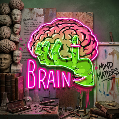 Make Your Brain LED Neon Sign Light Pop Art
