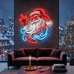 Mecha Santa Rock LED Neon Sign Light Pop Art